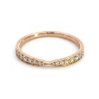 Tiffany & Co 18K Rose Gold .24 Diamond Harmony Wedding Band