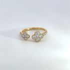 18K Yellow Gold .75ctw Diamond .06ctw Diamond Rings