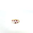 18k Yellow Gold .19ctw Diamond .43ctw Ruby .19ctw Diamond Rings