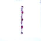 14K White Gold 1.85ctw Diamond 2.91ctw Ruby Bracelet