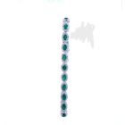 14K White Gold 3.30ctw Diamond 4.86ctw Emerald Bracelet