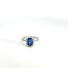 14K White Gold .44ctw Diamond 1.39ctw Sapphire Rings