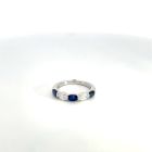 14k White Gold .49ctw Diamond .94ctw Sapphire Rings