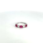 14K White Gold .61ctw Diamond 1.71ctw Ruby Rings