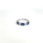 14K White Gold .61ctw Diamond 1.62ctw Sapphire Rings