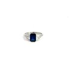Platinum .55ctw Diamond 1.52ctw Sapphire Rings