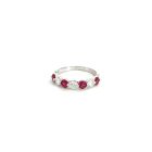 14k White Gold .49ctw Diamond .77ctw Ruby Rings