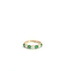 14K Yellow Gold .62ctw Diamond .54ctw Emerald Rings