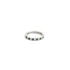 14K White Gold .47ctw Diamond .6ctw Sapphire Rings