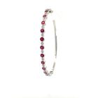 18k White Gold .25ctw Diamond 1.6ctw Burma Bracelet