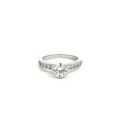Tiffany & Co Platinum 1.29ctw Diamond Channel Set Engagement Ring with Round .96 EVS1 Center