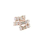 14K Yellow Gold 2.53ctw Diamond 3 Row Mix Shape Ring