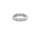 14K White Gold 2.46ct Marquise and Round Diamond Eternity Band