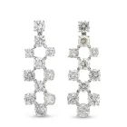 14K White Gold 11.89ctw Diamond Chandelier Earrings