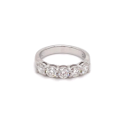 5 Stone Shared Prong Diamond Anniversary Band (Airline)
