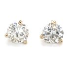 3 Prong Diamond Stud Earrings
