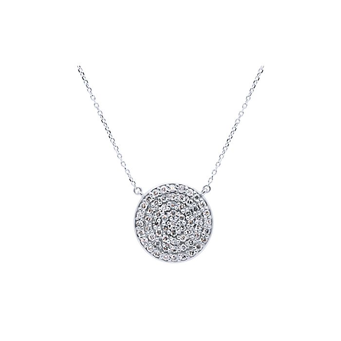 14K White Gold Diamond Necklace and 0.92ctw