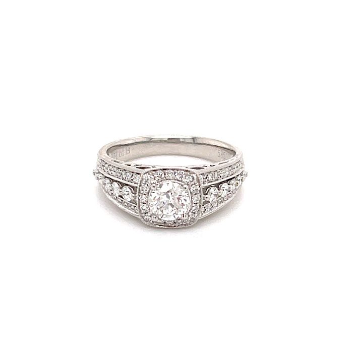 14K White Gold 1/1ctw Diamond Engagement Ring 14K White Gold 1/1ctw Diamond Engagement Ring