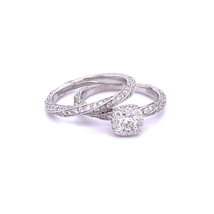 14K White Gold 1.72ctw Diamond Wedding Set 14K White Gold 1.72ctw Diamond Wedding Set