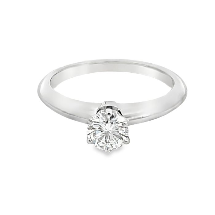 Platinum .56ct Tiffany & Co Solitaire Engagement Ring Platinum .56ct Tiffany & Co Solitaire Engagement Ring