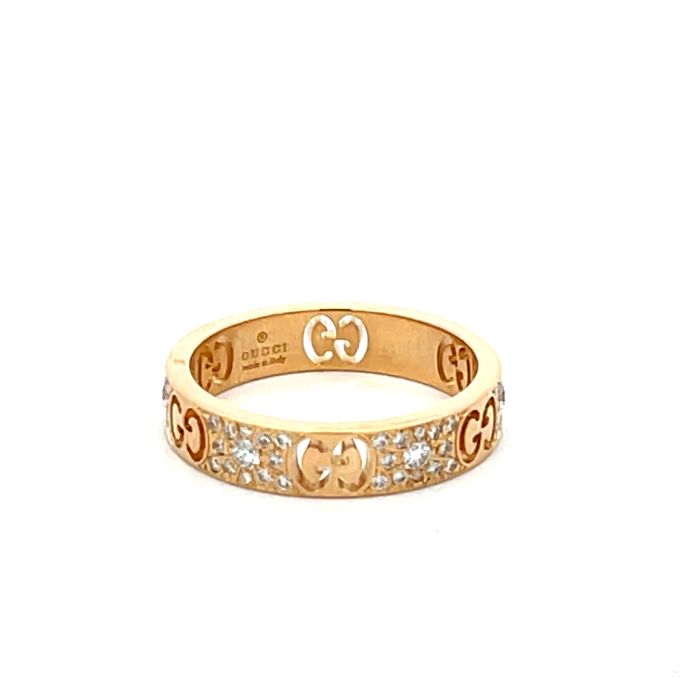 Gucci 18K Yellow Gold Icon Stardust Diamond Ring with 0.46ctw Gucci 18K Yellow Gold Icon Stardust Diamond Ring with 0.46ctw