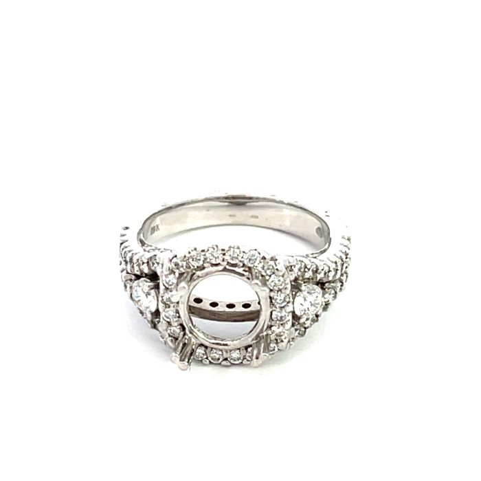 14K White Gold Semi-Mount with 1.27ctw Diamonds 14K White Gold Semi-Mount with 1.27ctw Diamonds