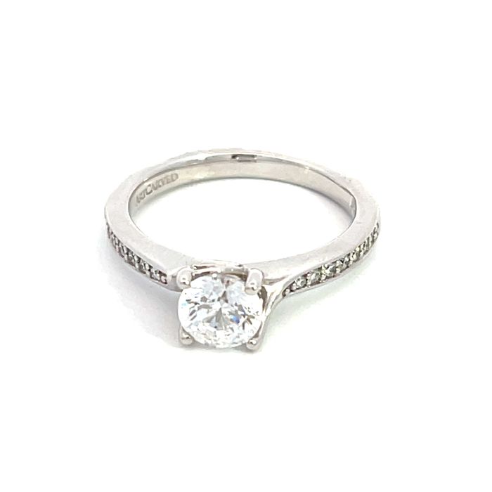 14K White Gold Ring with 0.17ctw Diamonds 14K White Gold Ring with 0.17ctw Diamonds
