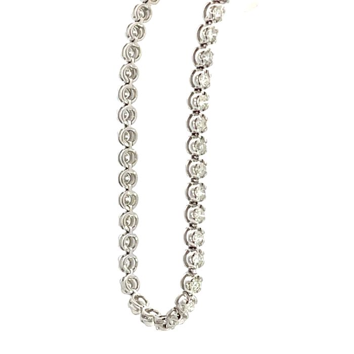14K White Gold 2/1ctw Diamond Illusion Set Tennis Bracelet 14K White Gold 2/1ctw Diamond Illusion Set Tennis Bracelet