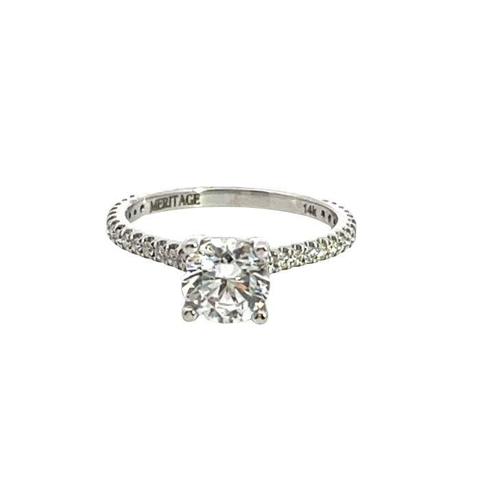 14K White Gold 0.25ctw Semi-Mount 14K White Gold 0.25ctw Semi-Mount