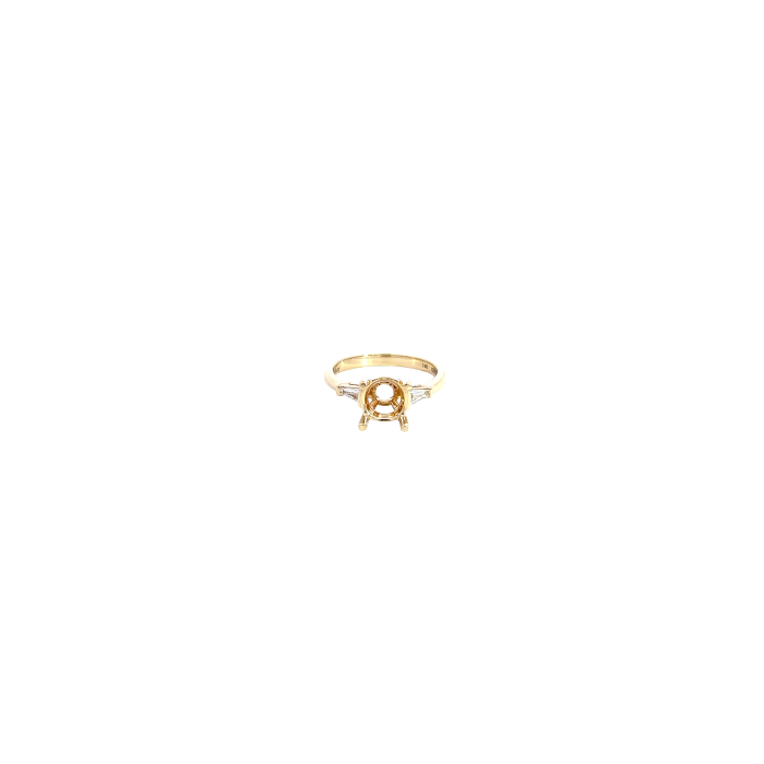 Henri Daussi 14K Yellow Gold 0.20ctw Semi-Mount Henri Daussi 14K Yellow Gold 0.20ctw Semi-Mount