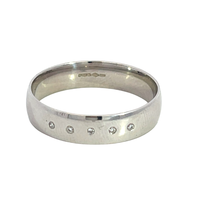Platinum .05ctw Diamond Men's Wedding Band Platinum .05ctw Diamond Men's Wedding Band