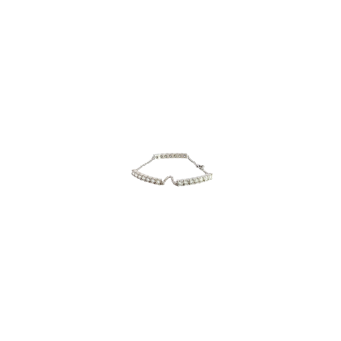 14K White Gold 2.75ctw Diamond Bar Bracelet on the chain 7" 14K White Gold 2.75ctw Diamond Bar Bracelet on the chain 7"