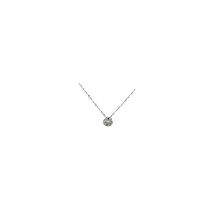 14K White Gold 1.00ct Diamond Solitaire Slide Pendant GIA 5232688528 Round 1.00 FI1 VGEXVG Faint 14K White Gold 1.00ct Diamond Solitaire Slide Pendant GIA 5232688528 Round 1.00 FI1 VGEXVG Faint