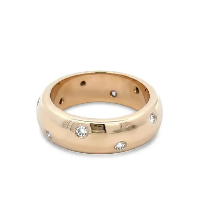 14K Yellow Gold 1/5ctw Bezel diamond Band 14K Yellow Gold 1/5ctw Bezel diamond Band