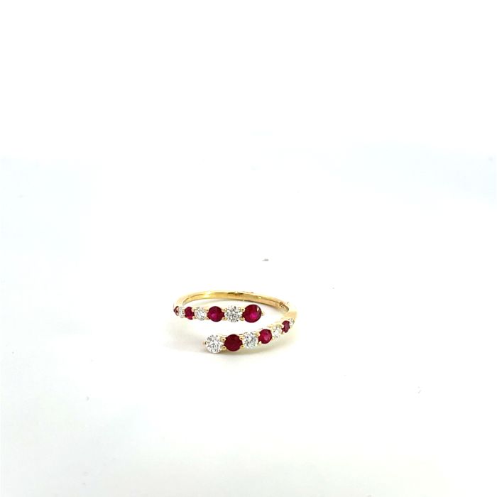 18k Yellow Gold .19ctw Diamond .43ctw Ruby .19ctw Diamond Rings 18k Yellow Gold .19ctw Diamond .43ctw Ruby .19ctw Diamond Rings