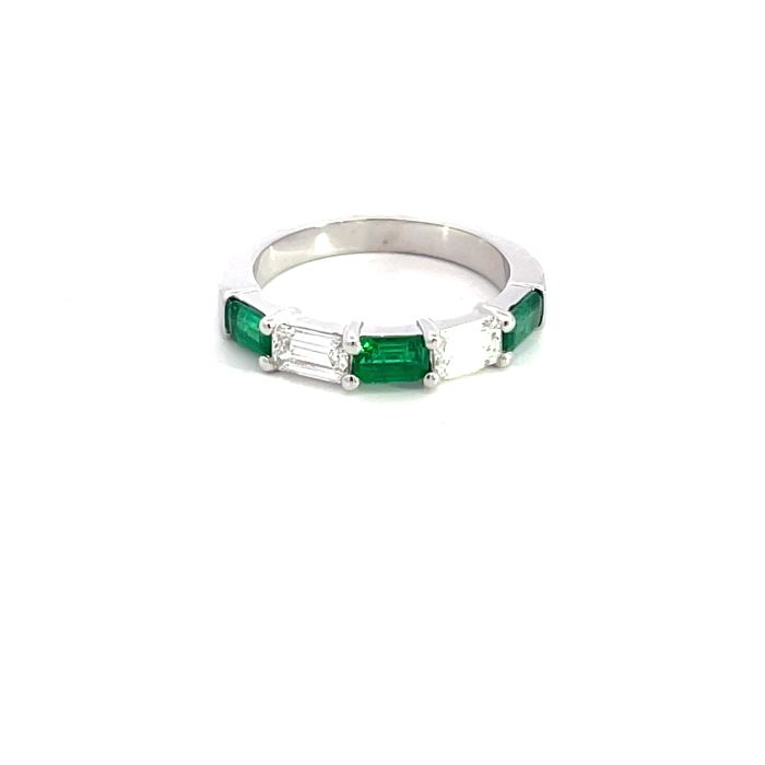 14K White Gold .65ctw Diamond .74ctw Emerald Rings 14K White Gold .65ctw Diamond .74ctw Emerald Rings
