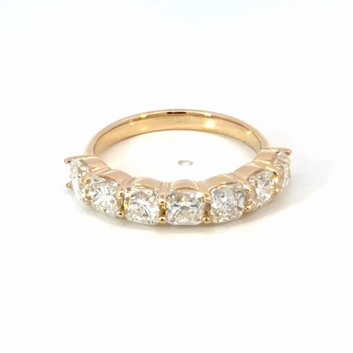 14K Yellow Gold 2 1/4ctw Diamond Cushion band size 6.5 14K Yellow Gold 2 1/4ctw Diamond Cushion band size 6.5