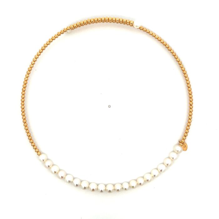 18K Yellow Gold 22 Freshwater Pearls Necklace 18K Yellow Gold 22 Freshwater Pearls Necklace