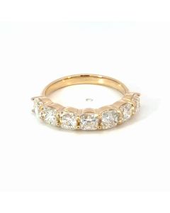 14K Yellow Gold 2 1/4ctw Diamond Cushion band size 6.5