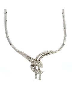 18K White Gold 2/1ctw Diamond Necklace