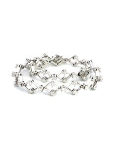 18K White Gold 1 1/2ctw Diamond Fashion Bracelet