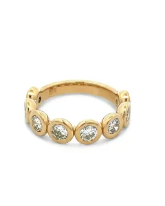 18K Yellow Gold 1.66ctw Diamond Bezel Band