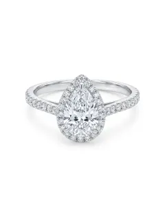 Tiffany & Co. Platinum 1.31ctw Diamond Soleste Engagement Ring with Pear 1.03 EVVS1