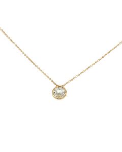 14K Yellow Gold 1.10ct Diamond Solitaire Slide Pendant