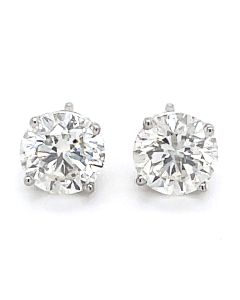 4 Prong Diamond Stud Earrings