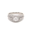 14K White Gold 1/1ctw Diamond Engagement Ring
