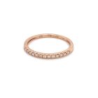 14K Rose Gold Diamond Wedding Band with 1/10 CTW