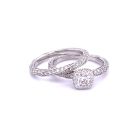14K White Gold 1.72ctw Diamond Wedding Set
