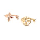 18K Yellow/Rose Gold Diamond Ring Set with 0.34ctw Diamonds