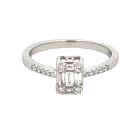 18K White Gold 0.32 CT Diamond Engagement Ring